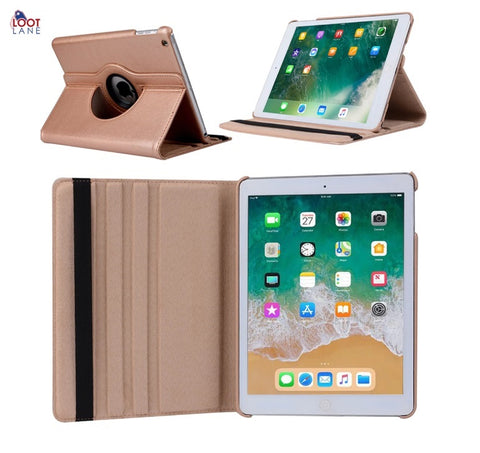 360 Degree Rotating Leather Smart Cover Case for Apple iPads