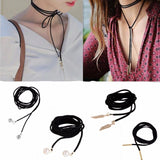 Necklace - Leather Choker Necklace