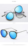 Oculos Lens Clip On Round Sunglasses