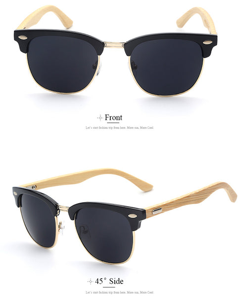 Sunglasses - Clubmaster Wooden Sunglasses