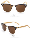 Sunglasses - Clubmaster Wooden Sunglasses