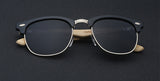 Sunglasses - Clubmaster Wooden Sunglasses