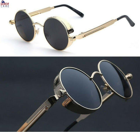 Steampunk sunglasses with side shields