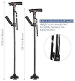Folding Cane LED Telescopic Walking Stick