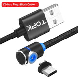 Cable - LED Magnetic Micro USB Cable 90 Degree L Shape