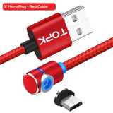 Cable - LED Magnetic Micro USB Cable 90 Degree L Shape