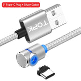 Cable - LED Magnetic USB C Cable 90 Degree L Shape
