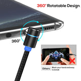 Cable - LED Magnetic USB C Cable 90 Degree L Shape