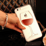 Case - IPhone Quicksand Red Wine Liquid Phone Case