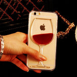 Case - IPhone Quicksand Red Wine Liquid Phone Case