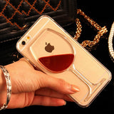 Case - IPhone Quicksand Red Wine Liquid Phone Case