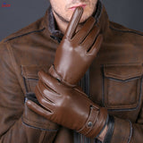 Mens Brown Leather Gloves
