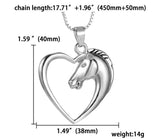 Necklace - Heart Horse Necklace