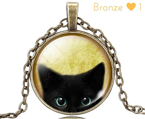 Necklace - Vintage Cat Pendant