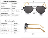 Sunglasses - Aviator Wooden Sunglasses