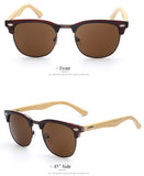 Sunglasses - Clubmaster Wooden Sunglasses