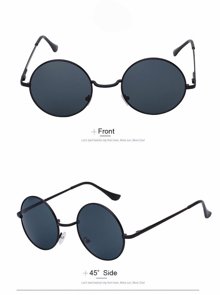 John Lennon Glasses Retro Round Polarized Sunglasses Hippie Small Circle  Glasses | eBay